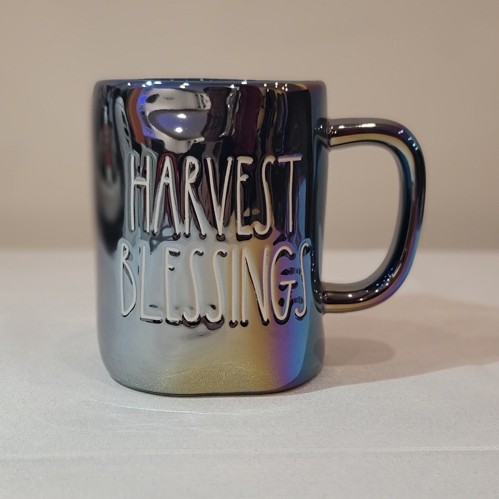 NWOT Rae Dunn Harvest Blessings Iridescent Mug